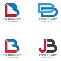 b brev logotyp mall vektorillustration vektor