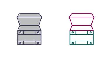 Öffnen Sie das Vektorsymbol für die Schatzkiste vektor