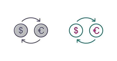 dollar till euro vektor ikon