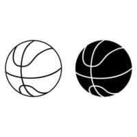 basketboll ikon vektor uppsättning. sport illustration tecken. boll symbol eller logotyp.