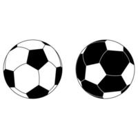 fotboll boll vektor ikon. spelar fotboll illustration tecken samling. sport symbol.