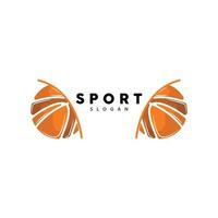 Sport Logo, Basketball Logo Vektor, einfach minimalistisch Design, Symbol, Symbol, Illustration vektor