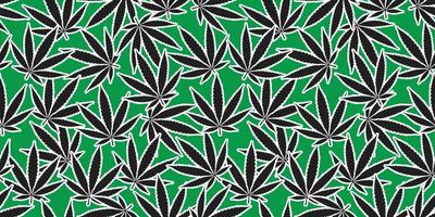 Gras Marihuana nahtlos Muster Vektor Cannabis Blatt isoliert Hintergrund Hintergrund Grün