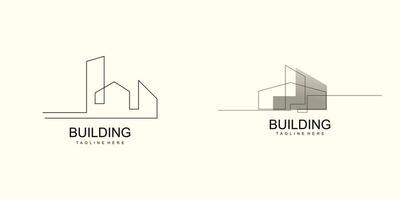 byggnader logotyp med unik begrepp för universell Land, verklig egendom, byggnad, arkitektur vektor