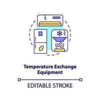 Symbol für das Konzept der Temperaturaustauschausrüstung vektor