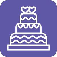 Hochzeit Kuchen Symbol Vektor Design