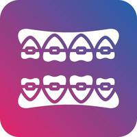 Zahn Hosenträger Symbol Vektor Design
