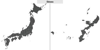 Karta prefektur av japan vektor