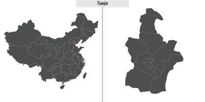 Karte Provinz China vektor