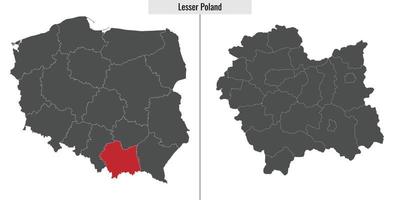 Karta provins av polen vektor