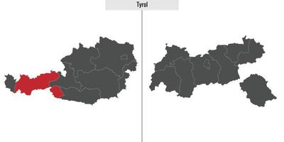 Landkarte Österreich vektor