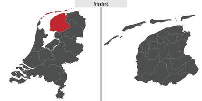 Karte Region von Niederlande vektor