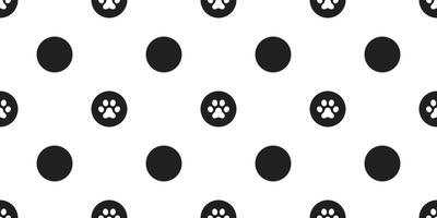 Hund Pfote nahtlos Muster Vektor Katze Pfote Fußabdruck isoliert Polka Punkt Hintergrund Hintergrund