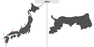 Karta prefektur av japan vektor