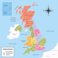 Landkarte von Großbritannien vektor