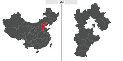 Karte Provinz China vektor