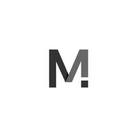 bokstaven m linje logotyp design vektor