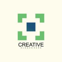 Design Logo mit Ziel kreativ abstrakt Element Konzept vektor