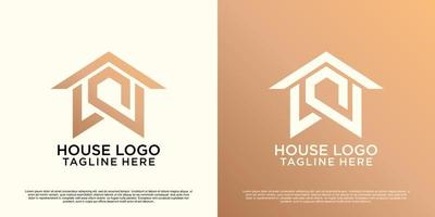 echt Nachlass Logo Design mit einzigartig und Neu Konzept Eigentum und Zuhause vektor