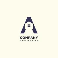 Unternehmen Logo Design zum Gebäude mit Brief ein Inspiration vektor