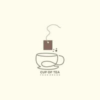 Logo Design Tasse von Tee einzigartig Konzept vektor