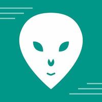 Alien-Gesichtsvektor-Symbol vektor