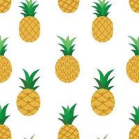 upprepa mönster med tecknad serie ananas. vektor