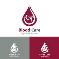 Blut Pflege Logo Design Konzept Vektor, Gesundheit Logo Vorlage, Symbol, Symbol vektor