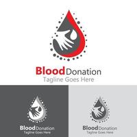 Blut Spende Logo oder Symbol gesund Konzept Vorlage Design vektor