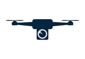 Drohne mit Logo-Design der Kameraeinheit vektor
