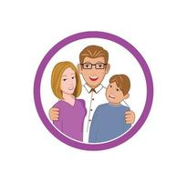 Familienlogo-Symbol Avatar-Logo-Design vektor