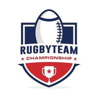 Rugby Logo Design Vektor Illustration