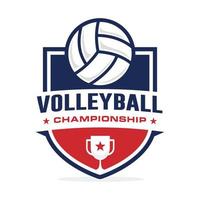 Volleyball Logo Design Vektor Illustration