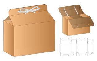 Box Verpackung gestanzte Vorlage Design. 3D-Modell vektor