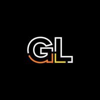 abstrakt Brief gl Logo Design mit Linie Verbindung zum Technologie und Digital Geschäft Unternehmen. vektor