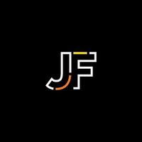 abstrakt Brief jf Logo Design mit Linie Verbindung zum Technologie und Digital Geschäft Unternehmen. vektor