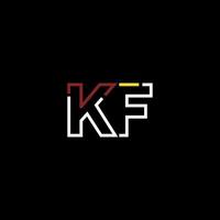 abstrakt Brief kf Logo Design mit Linie Verbindung zum Technologie und Digital Geschäft Unternehmen. vektor