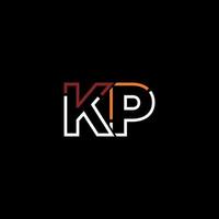 abstrakt brev kp logotyp design med linje förbindelse för teknologi och digital företag företag. vektor