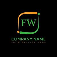 fw Brief Logo kreatives Design. fw einzigartiges Design. vektor