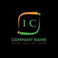 ic Brief Logo kreativ Design. ic einzigartig Design. vektor
