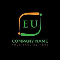 eu-brief-logo kreatives design. EU-einzigartiges Design. vektor
