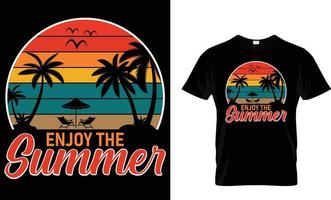 Sommer-Typografie-T-Shirt-Design vektor