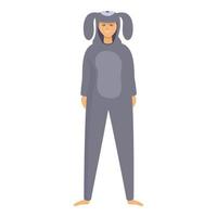 kigurumi süß Hase Symbol Karikatur Vektor. Party Tier vektor