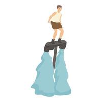 Ferien Flyboard Symbol Karikatur Vektor. Sommer- Meer vektor