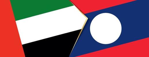 förenad arab emirates och laos flaggor, två vektor flaggor.