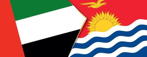 förenad arab emirates och kiribati flaggor, två vektor flaggor.