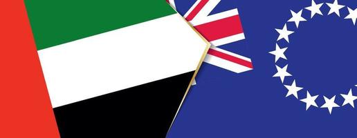 vereinigt arabisch Emirate und Koch Inseln Flaggen, zwei Vektor Flaggen.