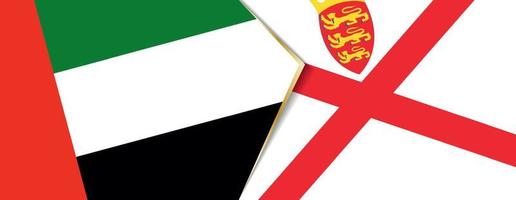 förenad arab emirates och jersey flaggor, två vektor flaggor.