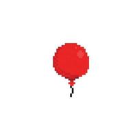 rot Ballon im Pixel Kunst Stil vektor