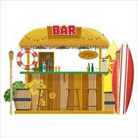 Tiki Bar von Sommer- tropisch Strand vektor